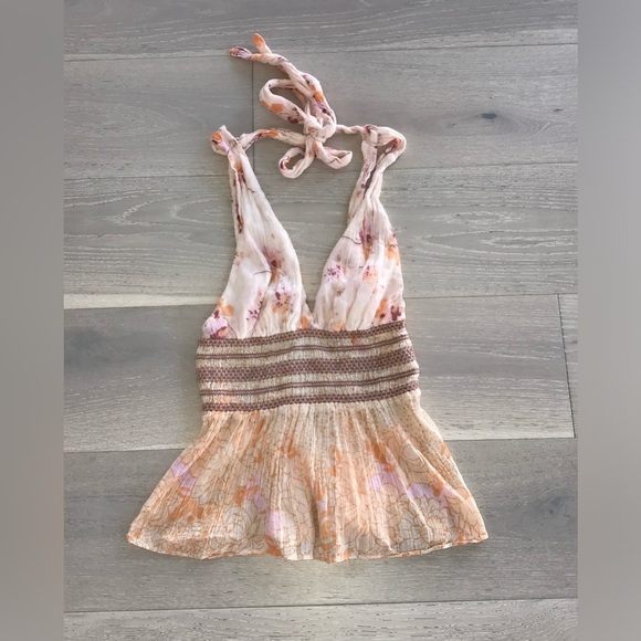 Free People Brinkley  Paisley Halter Size Small - Picture 3 of 7